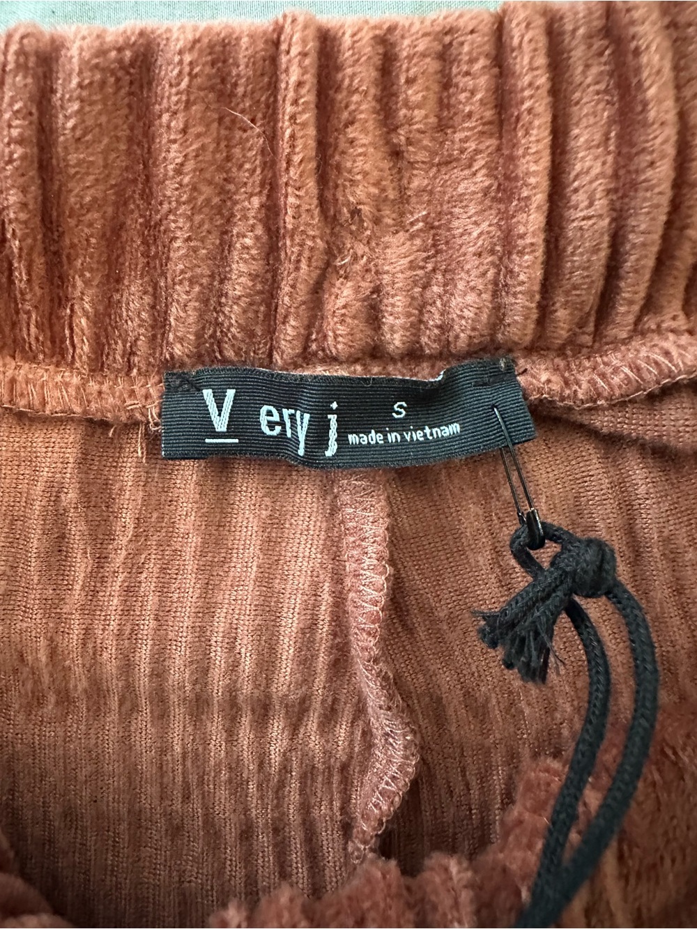 Very J Rust Ribbed Soft Pants - Picture 6 of 8
